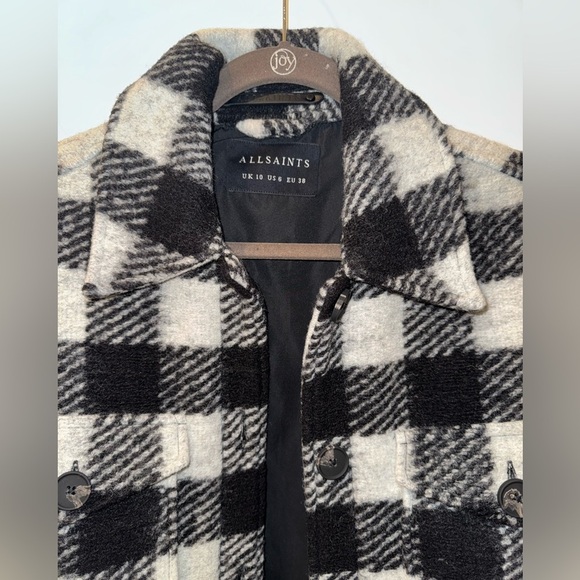 All Saints Fenix check jacket, size 6 - Picture 4 of 11